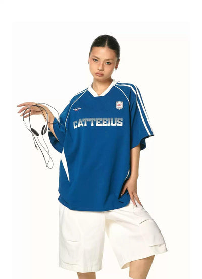 BB Sports Jersey Contrast T-Shirt-korean-fashion-T-Shirt-BB's Closet-OH Garments