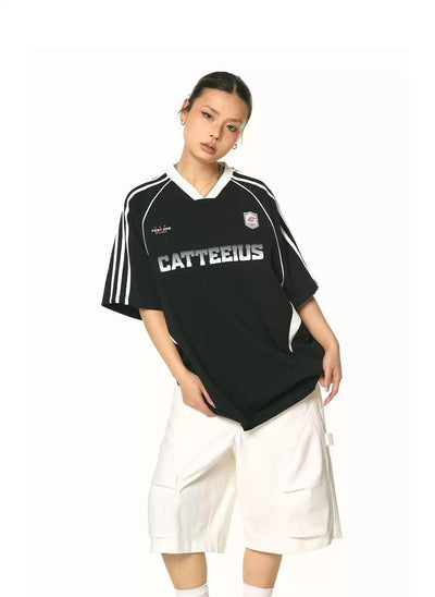 BB Sports Jersey Contrast T-Shirt-korean-fashion-T-Shirt-BB's Closet-OH Garments
