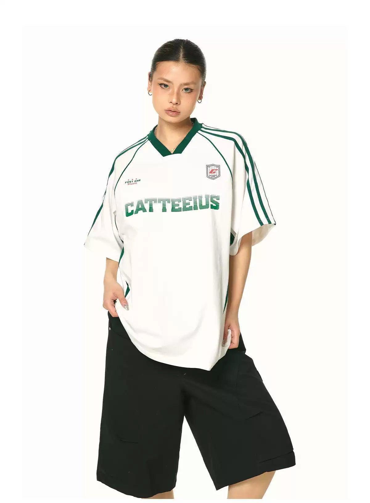 BB Sports Jersey Contrast T-Shirt-korean-fashion-T-Shirt-BB's Closet-OH Garments