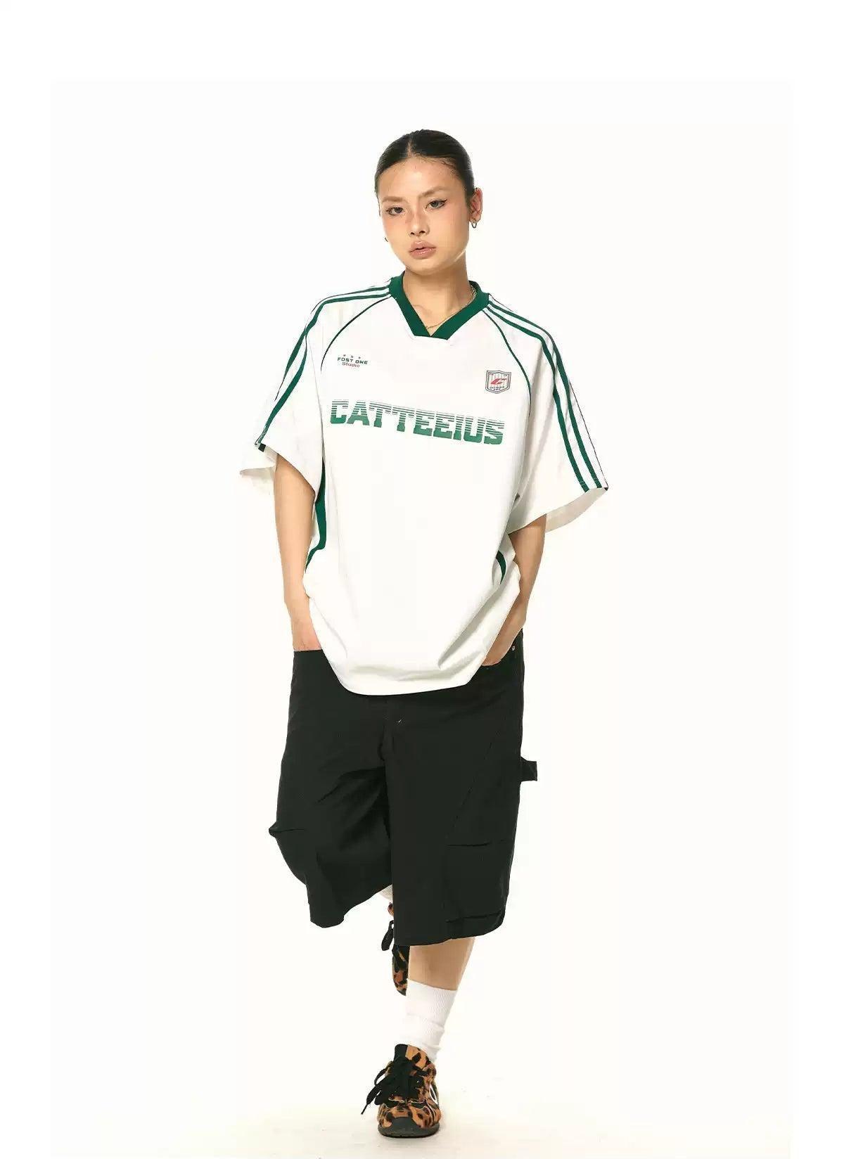 BB Sports Jersey Contrast T-Shirt-korean-fashion-T-Shirt-BB's Closet-OH Garments