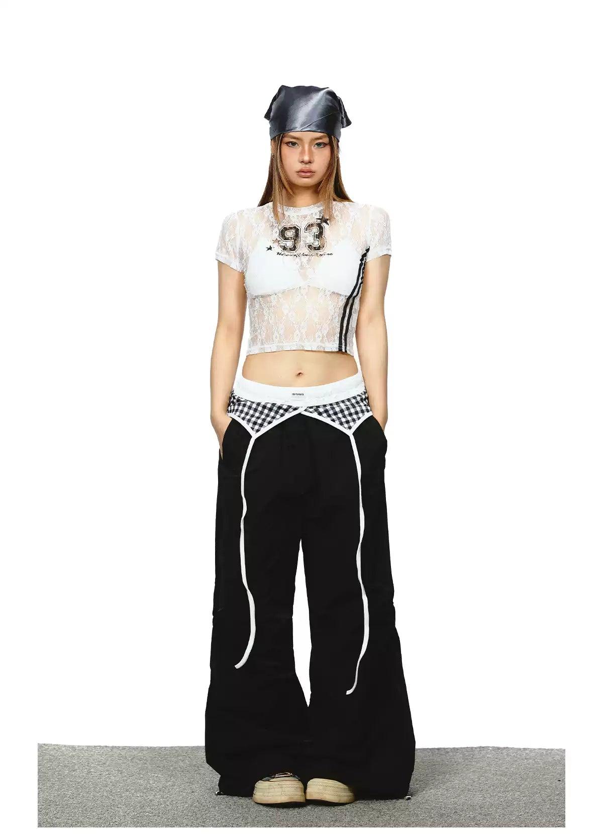 BB Sports Lace Textured T-Shirt-korean-fashion-T-Shirt-BB's Closet-OH Garments