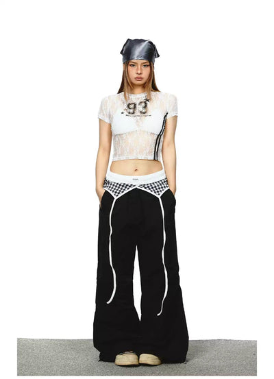 BB Sports Lace Textured T-Shirt-korean-fashion-T-Shirt-BB's Closet-OH Garments