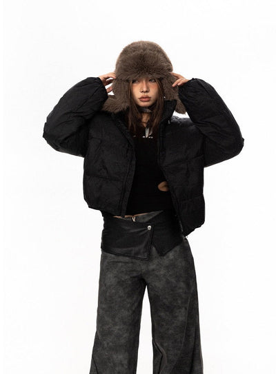 BB Stand Collar Basic Down Jacket-korean-fashion-Jacket-BB's Closet-OH Garments