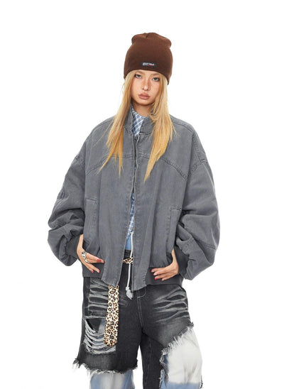 BB Stand Collar Loose Jacket-korean-fashion-Jacket-BB's Closet-OH Garments
