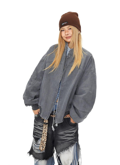 BB Stand Collar Loose Jacket-korean-fashion-Jacket-BB's Closet-OH Garments