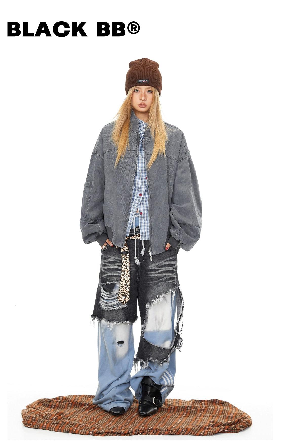 BB Stand Collar Loose Jacket-korean-fashion-Jacket-BB's Closet-OH Garments