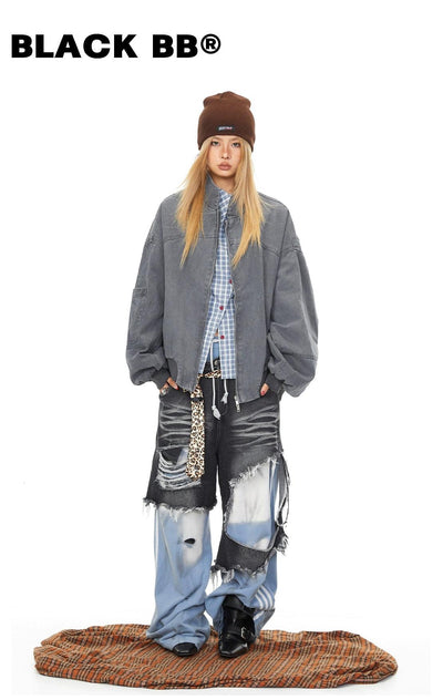 BB Stand Collar Loose Jacket-korean-fashion-Jacket-BB's Closet-OH Garments