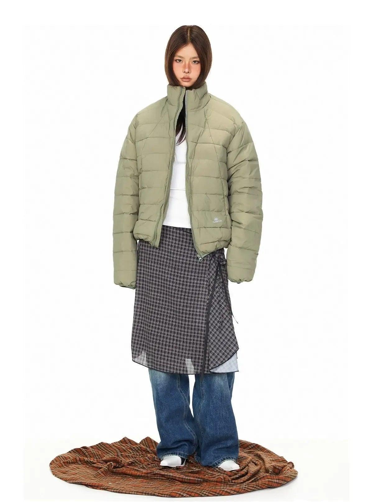 BB Stand Collar Quilted Puffer Jacket-korean-fashion-Jacket-BB's Closet-OH Garments