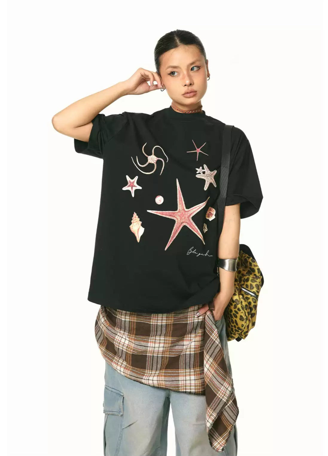 BB Star Fish Graphic T-Shirt-korean-fashion-T-Shirt-BB's Closet-OH Garments