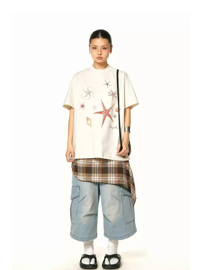 BB Star Fish Graphic T-Shirt-korean-fashion-T-Shirt-BB's Closet-OH Garments