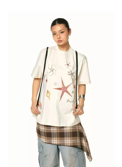 BB Star Fish Graphic T-Shirt-korean-fashion-T-Shirt-BB's Closet-OH Garments