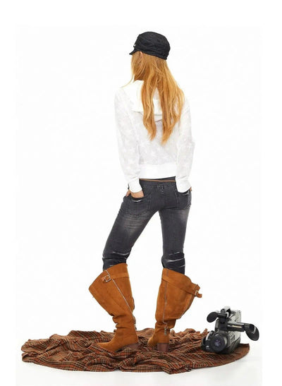 BB Star Hollow Embroidery Zip-Up Hoodie-korean-fashion-Hoodie-BB's Closet-OH Garments