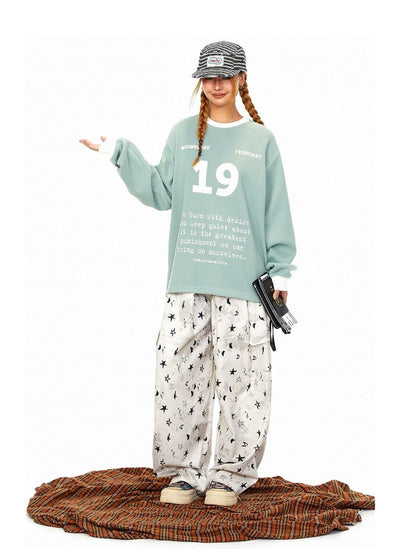 BB Stars and Moon Pattern Pants-korean-fashion-Pants-BB's Closet-OH Garments