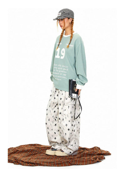 BB Stars and Moon Pattern Pants-korean-fashion-Pants-BB's Closet-OH Garments