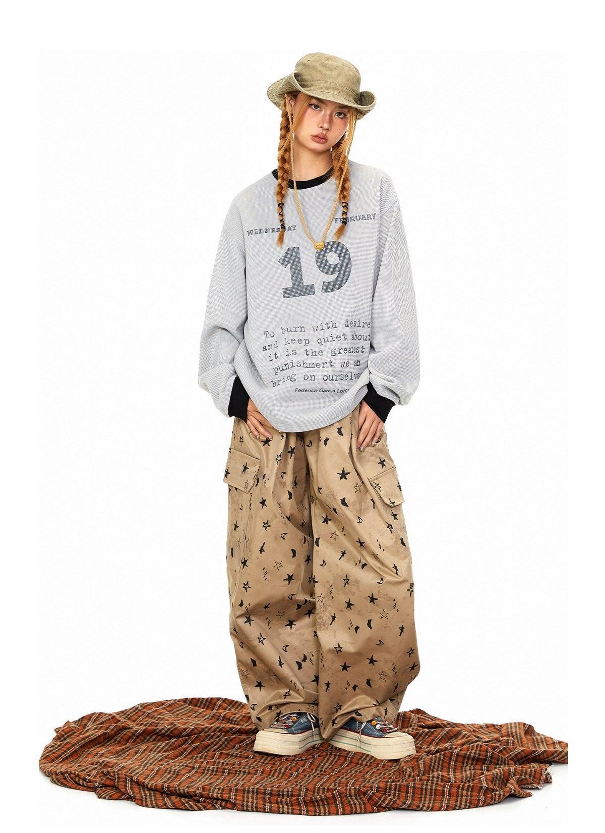 BB Stars and Moon Pattern Pants-korean-fashion-Pants-BB's Closet-OH Garments