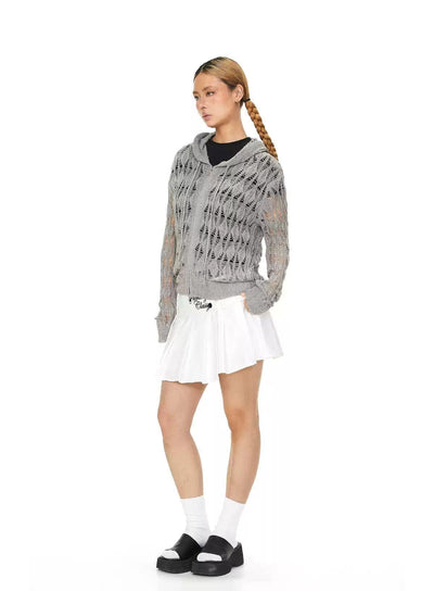 BB Stitched Belt Print Pleated Skirt-korean-fashion-Skirt-BB's Closet-OH Garments