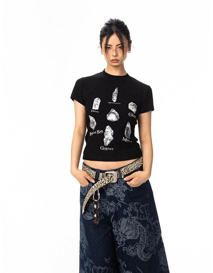 BB Stones Graphic Short T-Shirt-korean-fashion-T-Shirt-BB's Closet-OH Garments