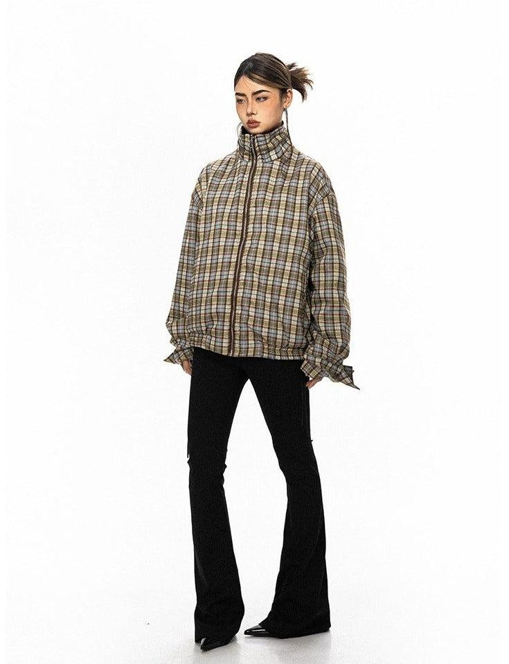BB Striped Plaid Reversible Jacket-korean-fashion-Jacket-BB's Closet-OH Garments