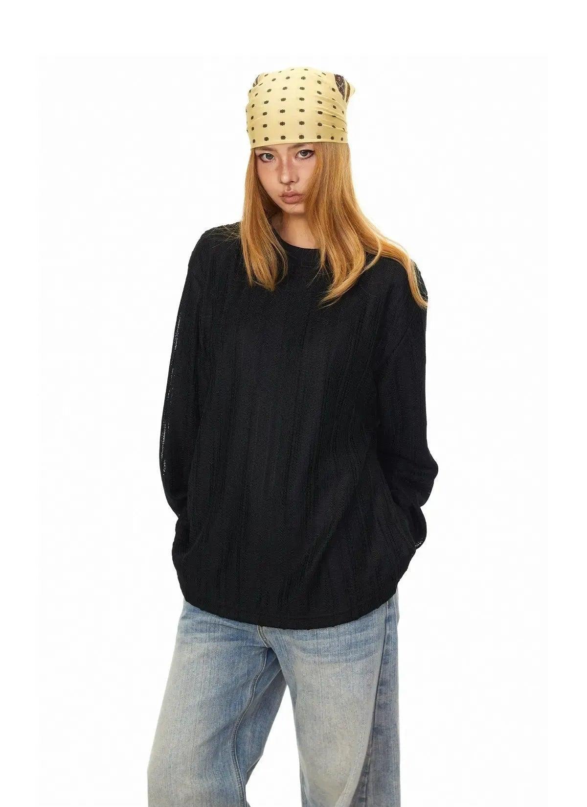 BB Textured Vertical Striped Shirt-korean-fashion-Shirt-BB's Closet-OH Garments