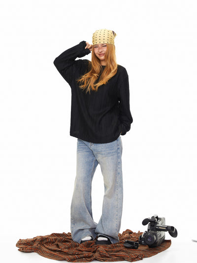 BB Textured Vertical Striped Sweater-korean-fashion-Sweater-BB's Closet-OH Garments