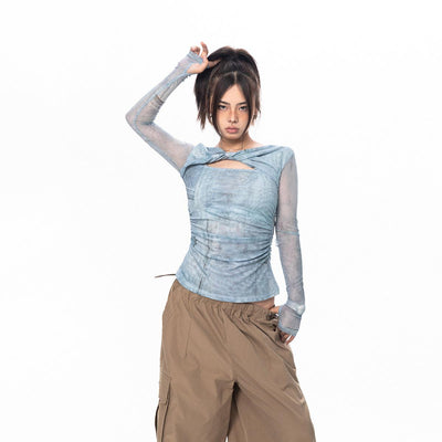 BB Twisted Fabric Slim Fit Blouse-korean-fashion-Blouse-BB's Closet-OH Garments