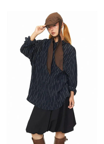 BB Vertical Stripes Pocketed Shirt-korean-fashion-Shirt-BB's Closet-OH Garments