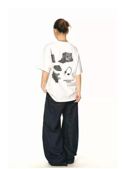 BB Vintage Tech Graphic T-Shirt-korean-fashion-T-Shirt-BB's Closet-OH Garments