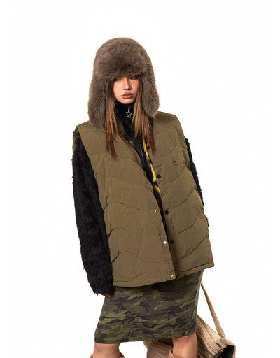 BB Wave Quilt Puffer Vest-korean-fashion-Vest-BB's Closet-OH Garments