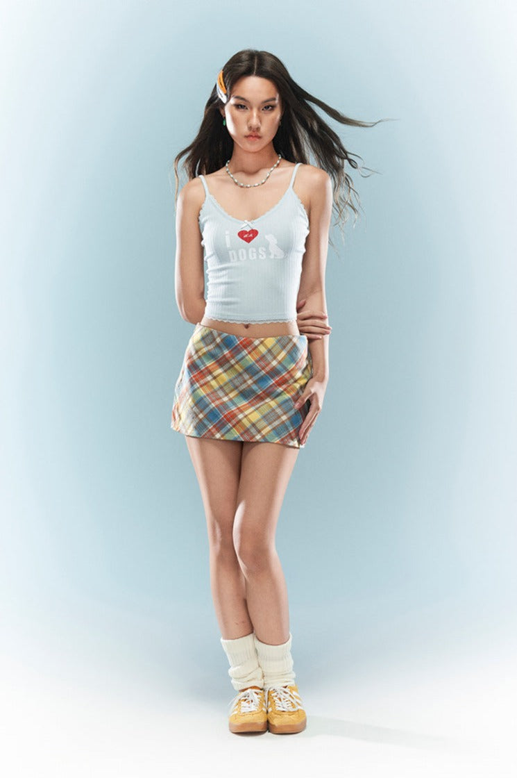 Beer Plaid Short Skirt-korean-fashion-Skirt-Beer's Closet-OH Garments