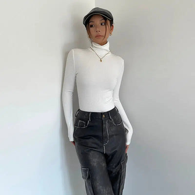 Casey Casual Slim Fit Long Sleeve Turtleneck-korean-fashion-Turtleneck-Casey's Closet-OH Garments