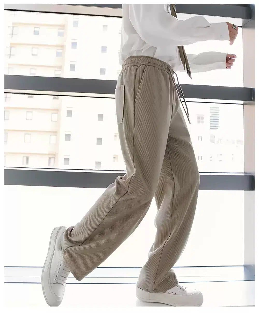 Chuan Adjustable String Corduroy Pants-korean-fashion-Pants-Chuan's Closet-OH Garments