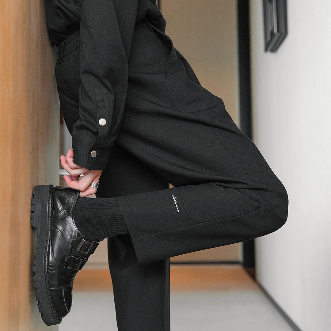 Chuan Ankle Length Pleated Pants-korean-fashion-Pants-Chuan's Closet-OH Garments