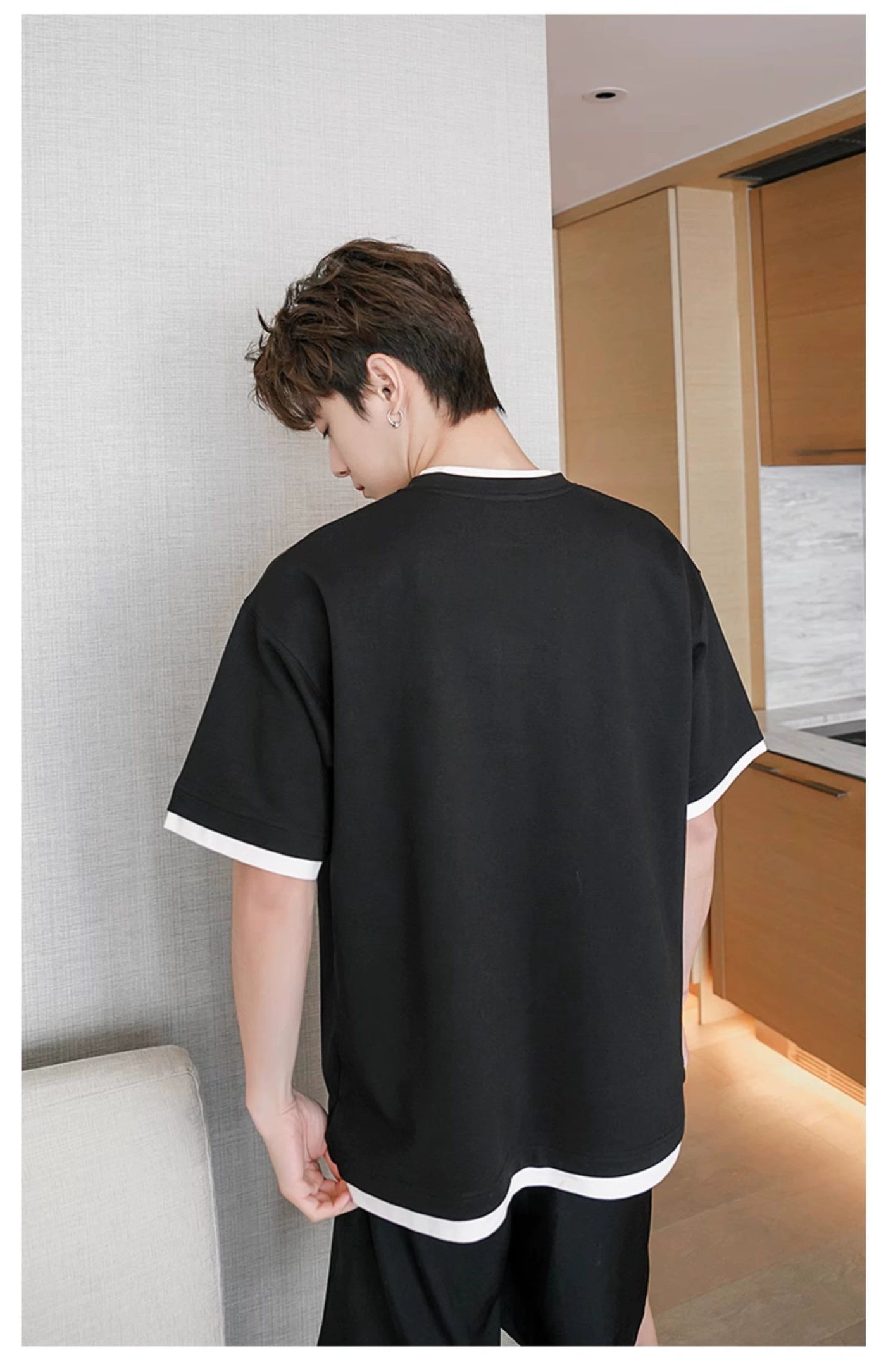 Chuan Bamboo Shoulder Detail Long Sleeve T-Shirt-korean-fashion-T-Shirt-Chuan's Closet-OH Garments