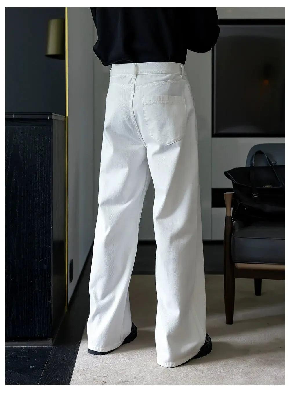 Chuan Basic Straight Leg Jeans-korean-fashion-Jeans-Chuan's Closet-OH Garments
