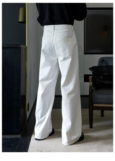 Chuan Basic Straight Leg Jeans-korean-fashion-Jeans-Chuan's Closet-OH Garments