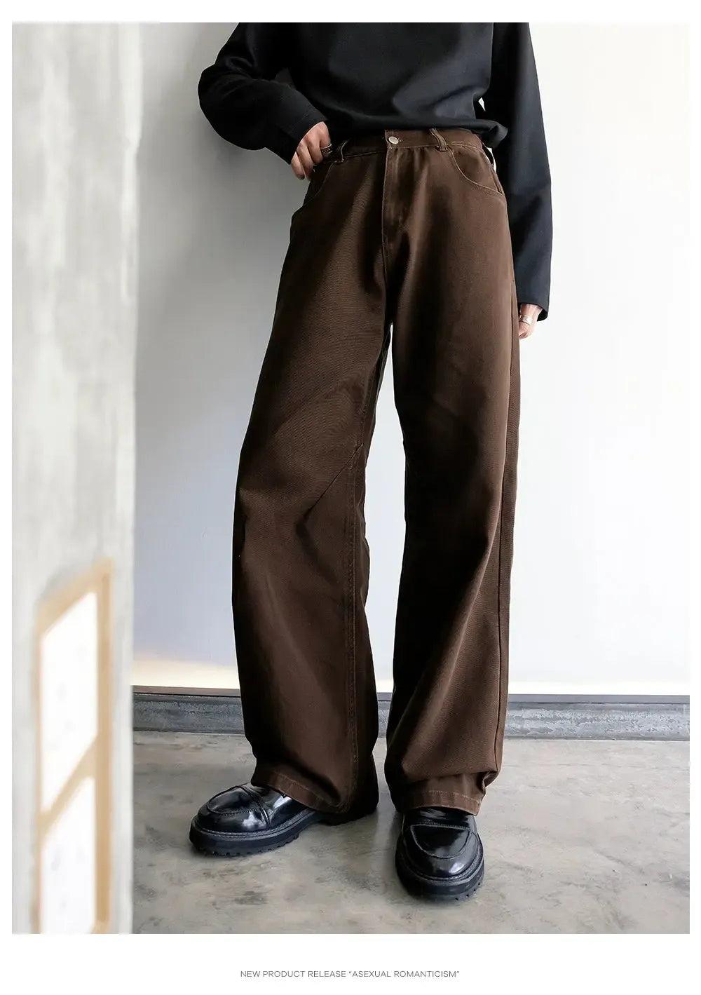 Chuan Basic Straight Leg Jeans-korean-fashion-Jeans-Chuan's Closet-OH Garments