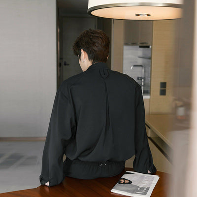 Chuan Boxy Cropped Buttoned Shirt-korean-fashion-Shirt-Chuan's Closet-OH Garments