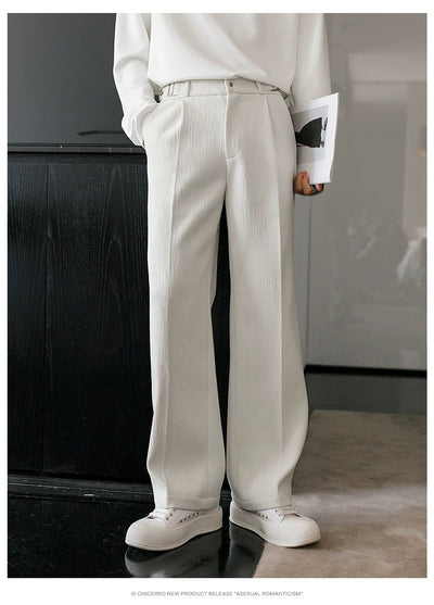 Chuan Buckled Detail Straight Trousers-korean-fashion-Trousers-Chuan's Closet-OH Garments