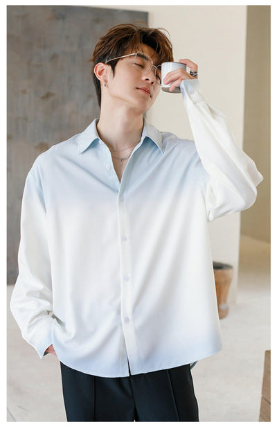 Chuan Casual Gradient Color Shirt-korean-fashion-Shirt-Chuan's Closet-OH Garments