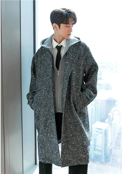 Chuan Chic Blend Hooded Overcoat-korean-fashion-Long Coat-Chuan's Closet-OH Garments