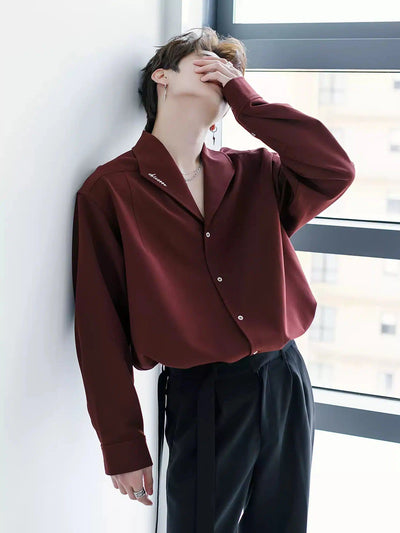 Chuan Chic Long Sleeve Shirt-korean-fashion-Shirt-Chuan's Closet-OH Garments