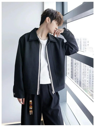 Chuan Chic Patterned Lining Jacket-korean-fashion-Jacket-Chuan's Closet-OH Garments