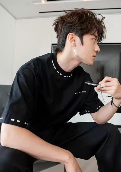 Chuan Color Stitches T-Shirt-korean-fashion-T-Shirt-Chuan's Closet-OH Garments