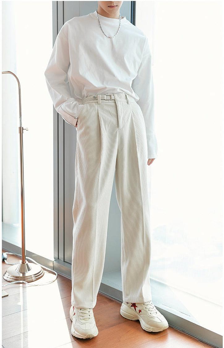 Chuan Comfy Loose Corduroy Pants-korean-fashion-Pants-Chuan's Closet-OH Garments