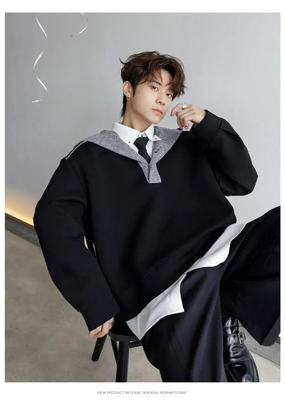 Chuan Contrast Spliced Hoodie-korean-fashion-Jacket-Chuan's Closet-OH Garments