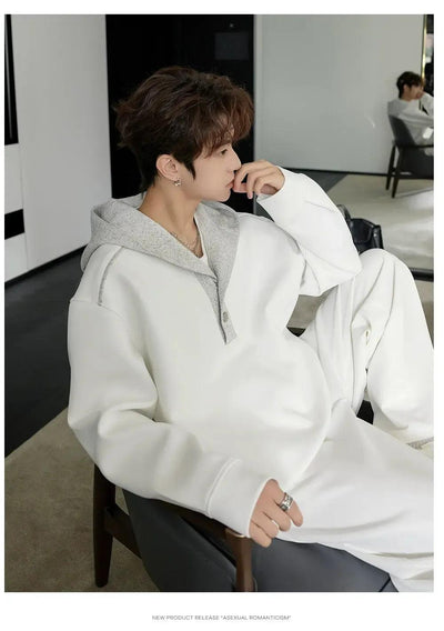 Chuan Contrast Spliced Hoodie-korean-fashion-Jacket-Chuan's Closet-OH Garments