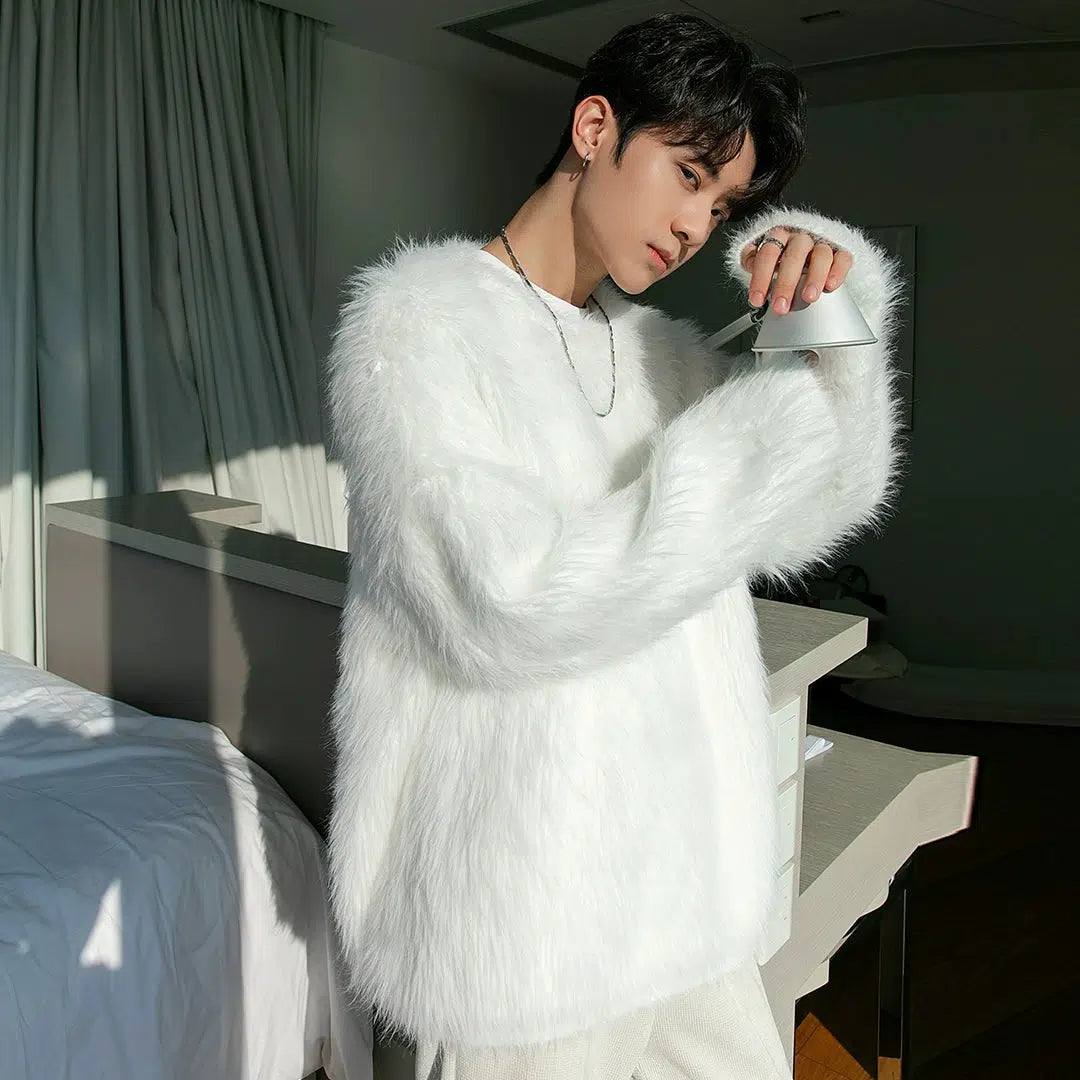 Chuan Cozy Feathered Chic Sweater-korean-fashion-Sweater-Chuan's Closet-OH Garments