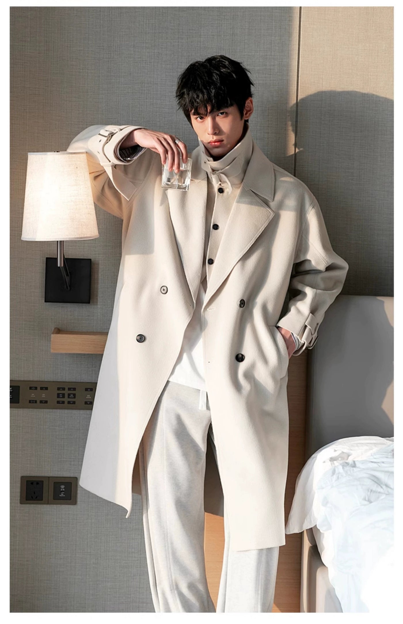 Chuan Detachable Buckle Long Coat-korean-fashion-Long Coat-Chuan's Closet-OH Garments