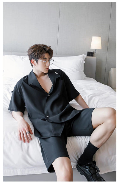 Chuan Diagonal Buttons Versatile Shirt-korean-fashion-Shirt-Chuan's Closet-OH Garments
