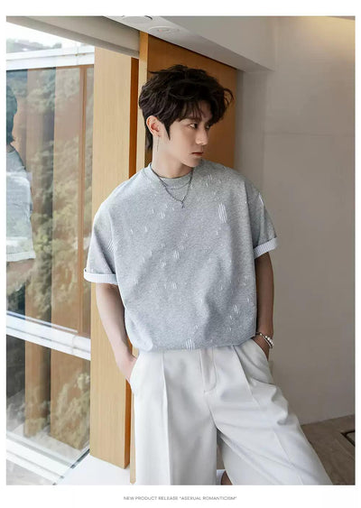 Chuan Distressed Layered T-Shirt-korean-fashion-T-Shirt-Chuan's Closet-OH Garments